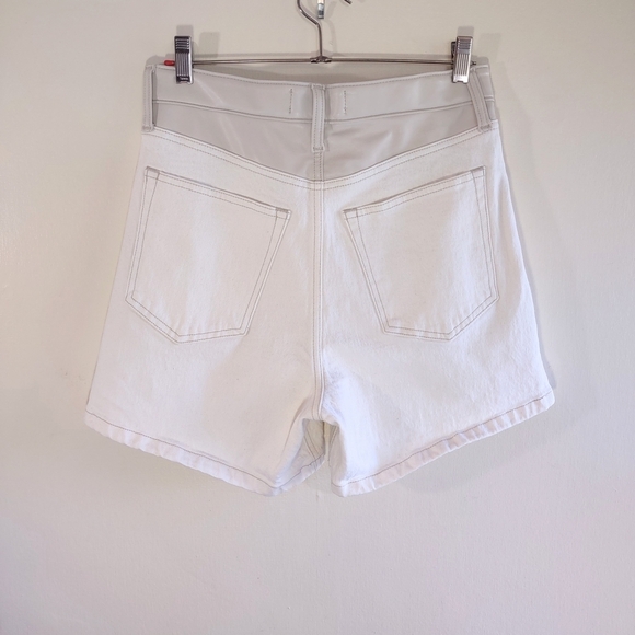 Abercrombie Fitch Faux Leather & Denim High Waist Shorts  Size 28 Urban Boho - Picture 5 of 9